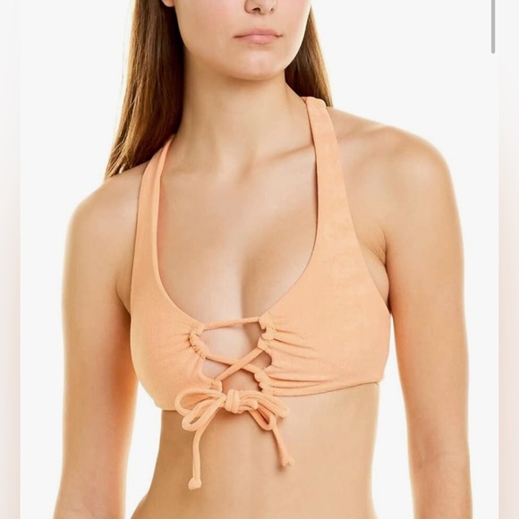L*Space Dax Top in Pastel Orange Terrycloth - Picture 3 of 7